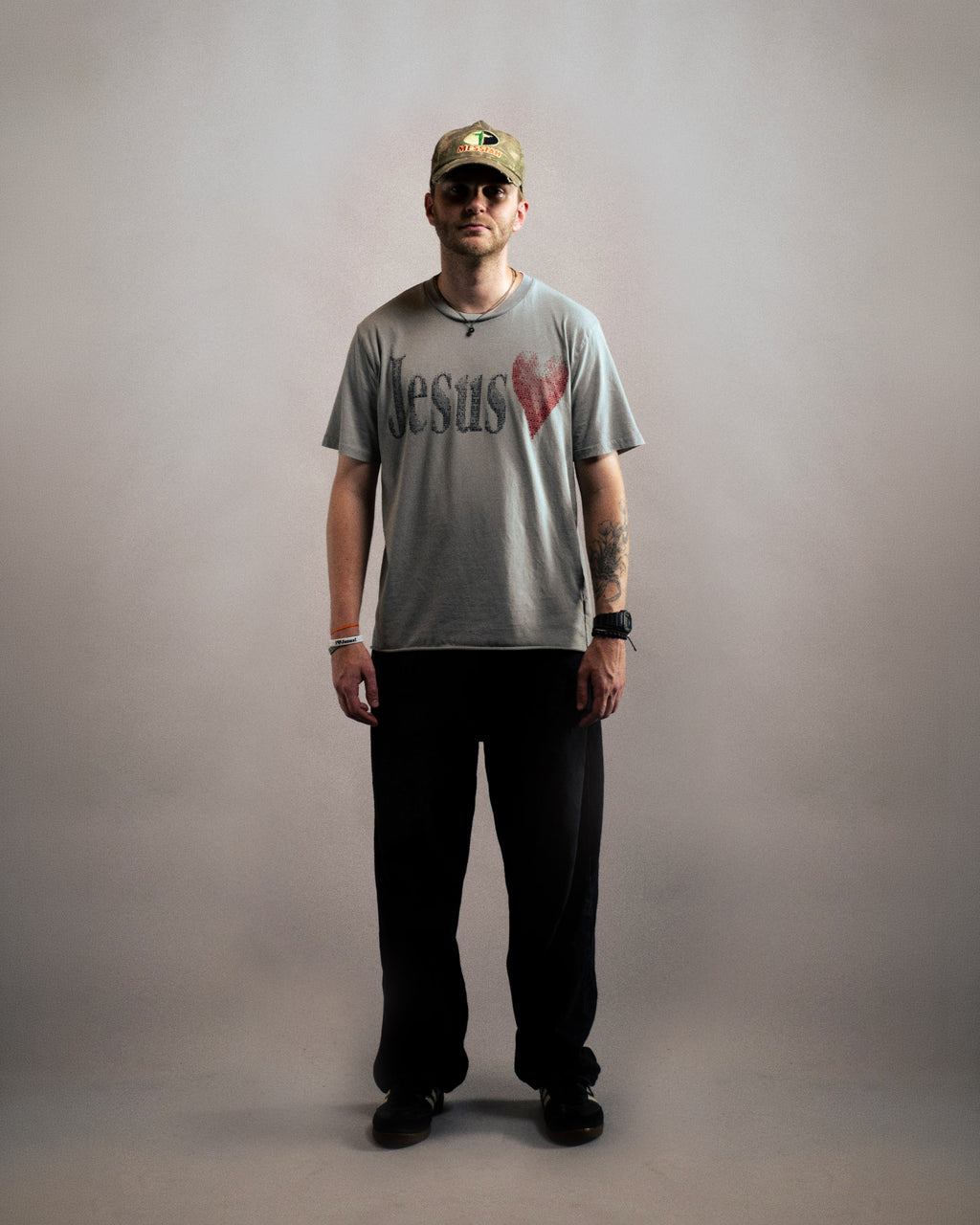 Dither Jesus Cropped Tee
