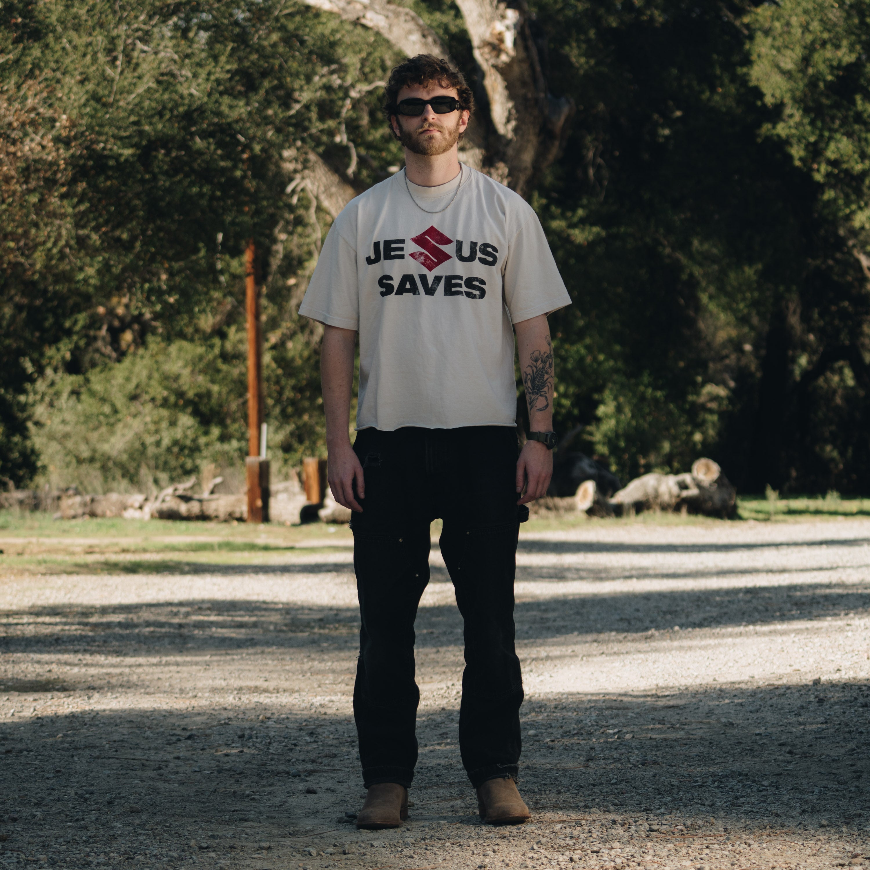 Jesus Saves Cropped Tee