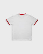 Cross Heart Ringer Cropped Tee
