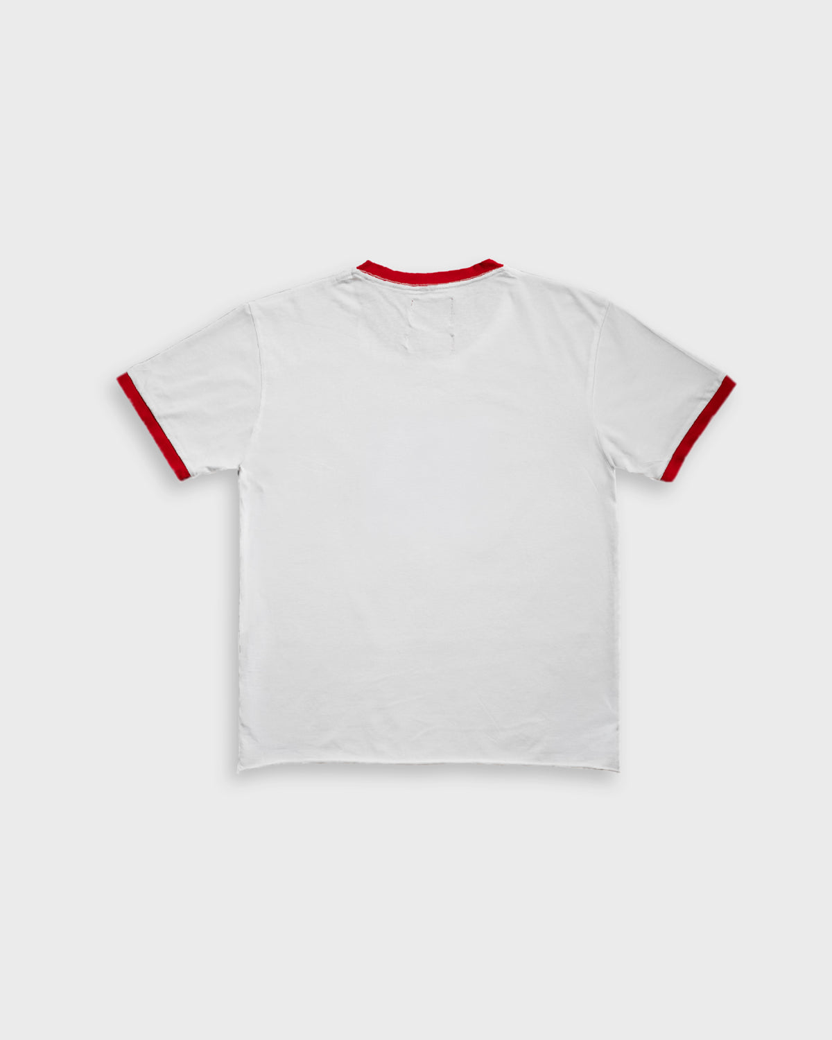 Cross Heart Ringer Cropped Tee