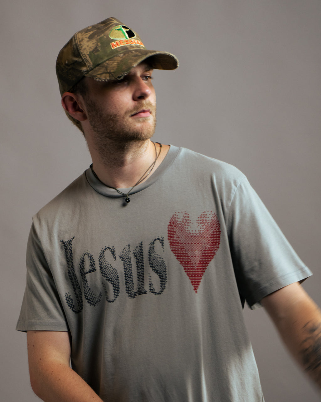 Dither Jesus Cropped Tee