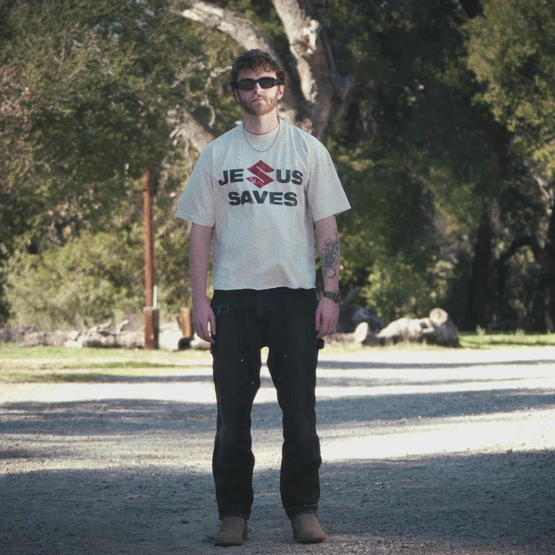 Jesus Saves Cropped Tee